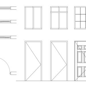 Pack VANOS para AutoCAD Ventanas y puertas en planta y alzado